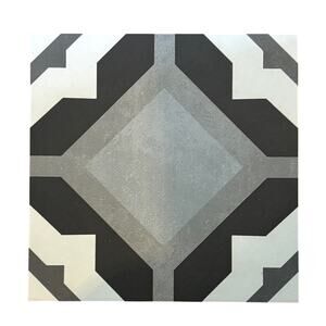 Gazzini Stage Cozy 3 Geometric Black and Gray Porcelain Tile 8x8